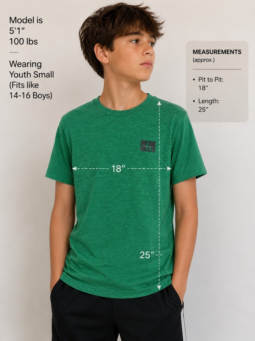 Calvin Klein Youth Shirt Size S (Fits Like Youth 14-16)